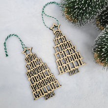 Load image into Gallery viewer, Personalized Name Tree Ornament