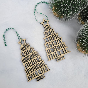 Personalized Name Tree Ornament