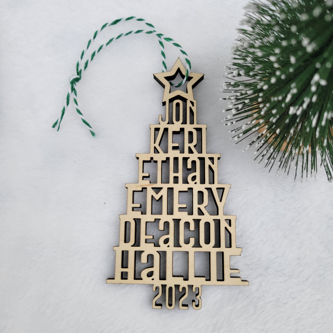 Personalized Name Tree Ornament