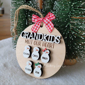 Grandkids Melt Our Heart Ornament