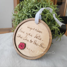 Load image into Gallery viewer, Custom Laser Engraved Handwriting Ornament