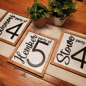 Family Sign - "Party Of..."