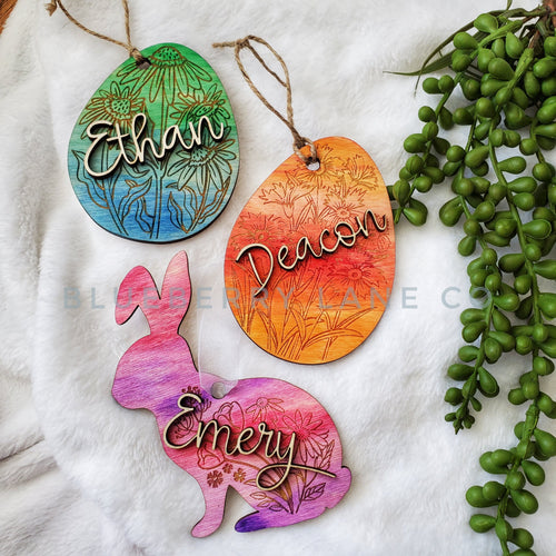 Watercolor Easter Tags