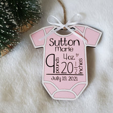 Load image into Gallery viewer, Baby Birth Stats Onesie Ornament