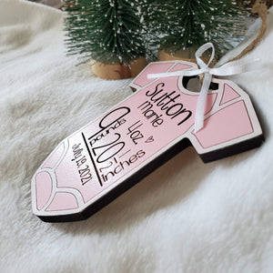 Baby Birth Stats Onesie Ornament