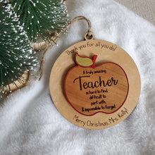 Load image into Gallery viewer, Teacher Appreciation Ornament