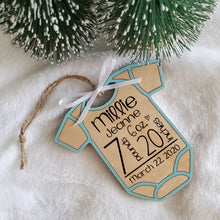 Load image into Gallery viewer, Baby Birth Stats Onesie Ornament