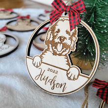 Load image into Gallery viewer, Dog Christmas Ornament - Personalized