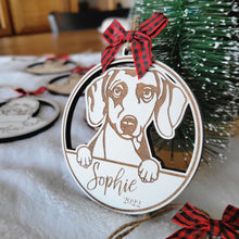 Load image into Gallery viewer, Dog Christmas Ornament - Personalized