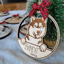 Load image into Gallery viewer, Dog Christmas Ornament - Personalized