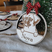 Load image into Gallery viewer, Dog Christmas Ornament - Personalized