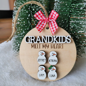 Grandkids Melt Our Heart Ornament