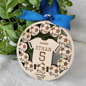 Soccer Team Ornament - Single Order