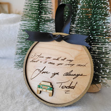 Load image into Gallery viewer, Custom Laser Engraved Handwriting Ornament