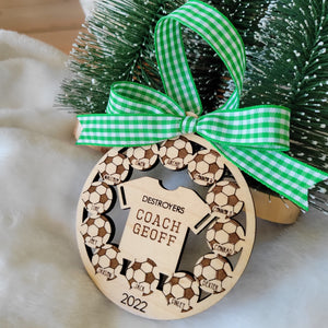 Soccer Team Ornament - Single Order